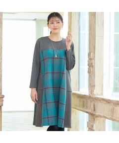 missel / ミゼール ミニ丈・ひざ丈ワンピース | 【WEB限定カラーあり・3L/4Lサイズあり】スライバーチェックワンピース