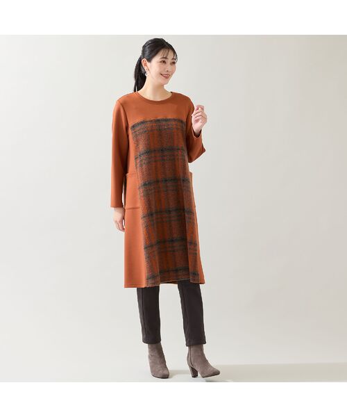 missel / ミゼール ミニ丈・ひざ丈ワンピース | 【WEB限定カラーあり・3L/4Lサイズあり】スライバーチェックワンピース | 詳細7
