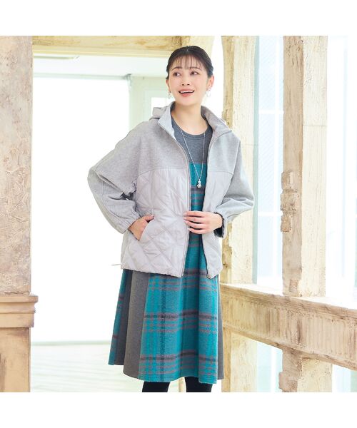 missel / ミゼール ミニ丈・ひざ丈ワンピース | 【WEB限定カラーあり・3L/4Lサイズあり】スライバーチェックワンピース | 詳細13