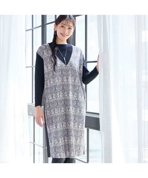 missel / ミゼール ミニ丈・ひざ丈ワンピース | 【3L/4Lサイズあり】V&A 兄弟うさぎ ワンピース | 詳細3