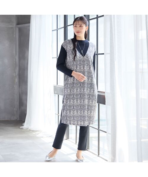 missel / ミゼール ミニ丈・ひざ丈ワンピース | 【3L/4Lサイズあり】V&A 兄弟うさぎ ワンピース | 詳細4