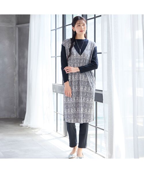 missel / ミゼール ミニ丈・ひざ丈ワンピース | 【3L/4Lサイズあり】V&A 兄弟うさぎ ワンピース | 詳細6