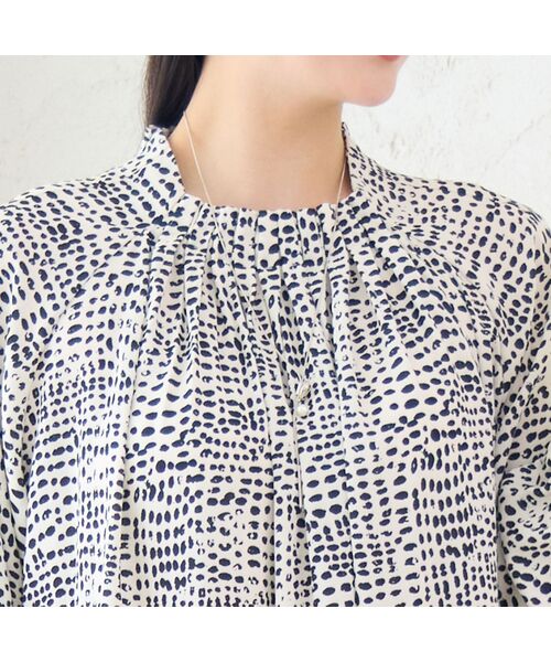 missel / ミゼール シャツ・ブラウス | 【洗える】ドット柄ギャザーブラウス | 詳細2