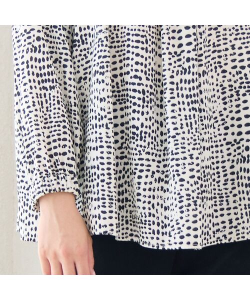 missel / ミゼール シャツ・ブラウス | 【洗える】ドット柄ギャザーブラウス | 詳細3