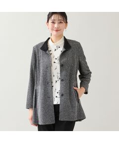 missel / ミゼール その他アウター | 【3L/4Lサイズあり】ツイードニットジャケット