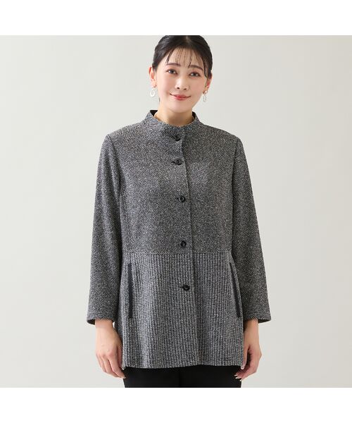 missel / ミゼール その他アウター | 【3L/4Lサイズあり】ツイードニットジャケット | 詳細1