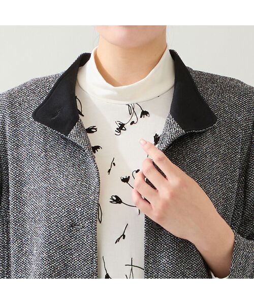 missel / ミゼール その他アウター | 【3L/4Lサイズあり】ツイードニットジャケット | 詳細4