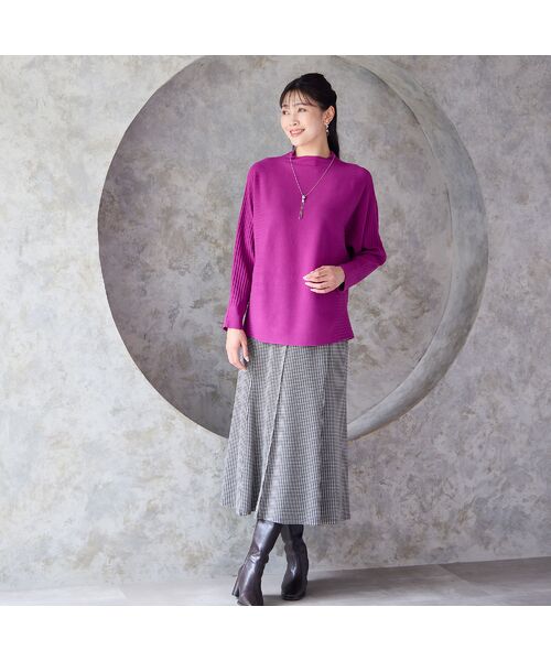 missel / ミゼール ミニ・ひざ丈スカート | 【セットアップ可・3L/4Lサイズあり】千鳥柄スカート | 詳細12