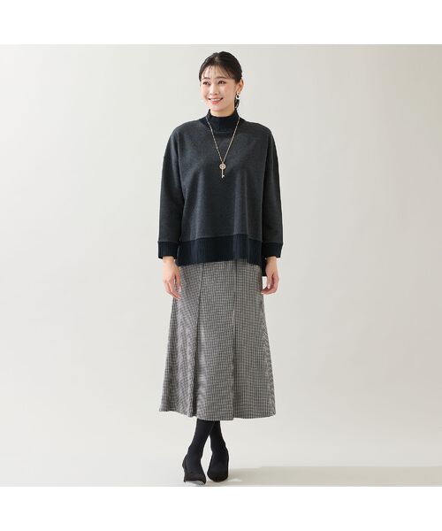 missel / ミゼール ミニ・ひざ丈スカート | 【セットアップ可・3L/4Lサイズあり】千鳥柄スカート | 詳細6