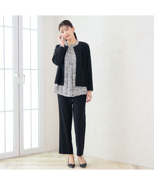 missel / ミゼール その他パンツ | 【洗える・セットアップ可能・3L/4Lサイズあり】漆黒ストレートパンツ | 詳細11