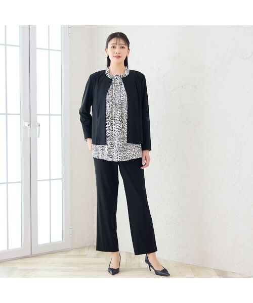 missel / ミゼール その他パンツ | 【洗える・セットアップ可能・3L/4Lサイズあり】漆黒ストレートパンツ | 詳細12