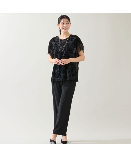 missel / ミゼール その他パンツ | 【洗える・セットアップ可能・3L/4Lサイズあり】漆黒ストレートパンツ | 詳細5