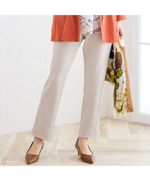 missel / ミゼール その他パンツ | 【洗える・3L/4Lサイズあり】快適ストレッチパンツ(ベージュ)