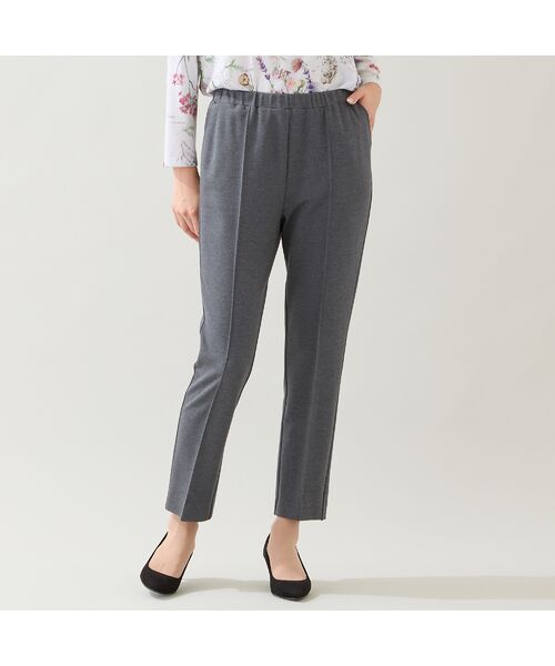 missel / ミゼール その他パンツ | 【保温性・洗える・3L/4Lサイズあり】ピンタックストレートパンツ | 詳細1