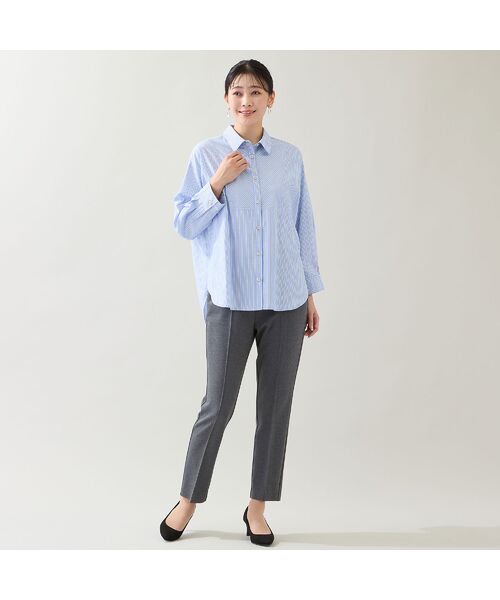 missel / ミゼール その他パンツ | 【保温性・洗える・3L/4Lサイズあり】ピンタックストレートパンツ | 詳細3