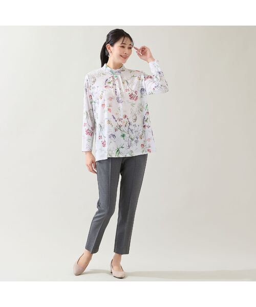 missel / ミゼール その他パンツ | 【保温性・洗える・3L/4Lサイズあり】ピンタックストレートパンツ | 詳細6