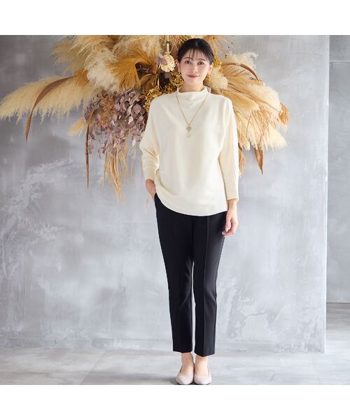 missel / ミゼール その他パンツ | 【保温性・洗える・3L/4Lサイズあり】ピンタックストレートパンツ | 詳細17