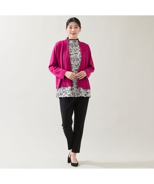 missel / ミゼール その他パンツ | 【保温性・洗える・3L/4Lサイズあり】ピンタックストレートパンツ | 詳細14