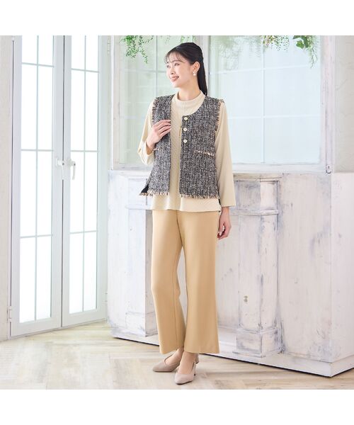 missel / ミゼール その他パンツ | 【保温性・洗える・3L/4Lサイズあり】セミワイドストレートパンツ | 詳細2