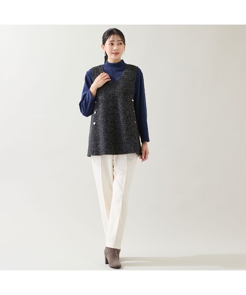 missel / ミゼール その他パンツ | 【あったか素材・洗える・3L/4Lサイズあり】両面起毛ピンタックパンツ | 詳細2