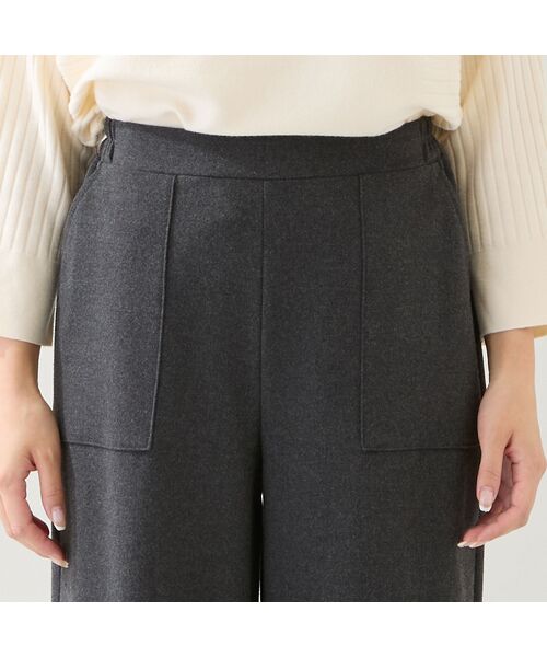 missel / ミゼール ショート・ハーフ・半端丈パンツ | 【あったか素材・洗える・3L/4Lサイズあり】両面起毛セミワイドパンツ | 詳細3