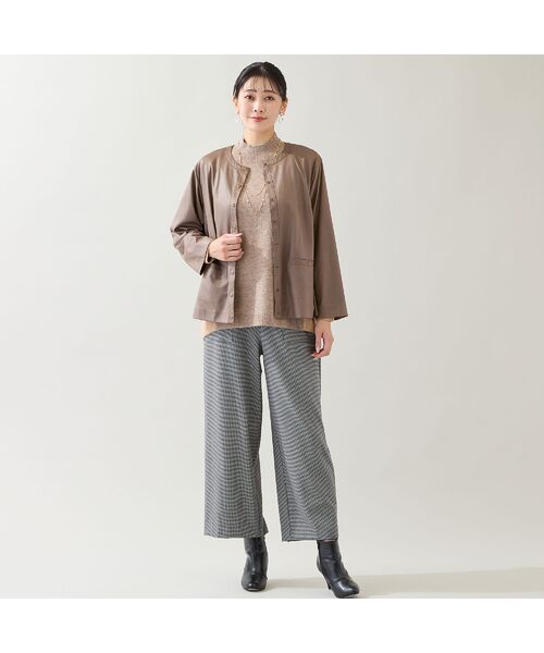 missel / ミゼール ショート・ハーフ・半端丈パンツ | 【あったか素材・洗える・3L/4Lサイズあり】両面起毛セミワイドパンツ | 詳細12