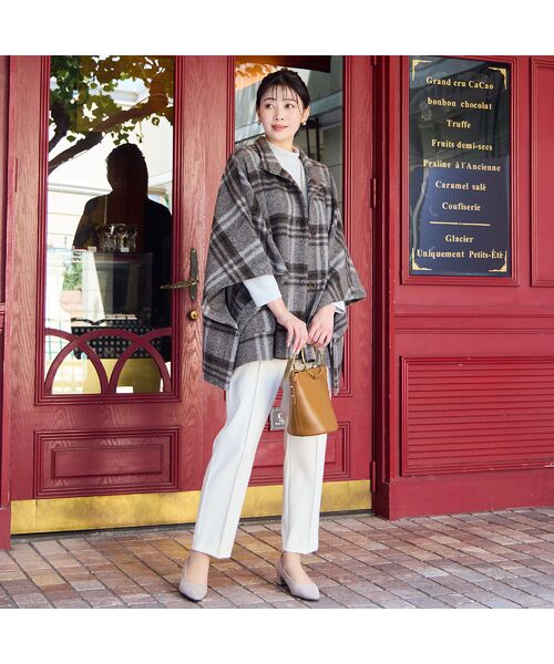 missel / ミゼール その他アウター | 【WEB限定カラーあり】スライバーチェック　ケープジャケット | 詳細2