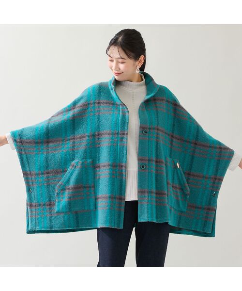 missel / ミゼール その他アウター | 【WEB限定カラーあり】スライバーチェック　ケープジャケット | 詳細13