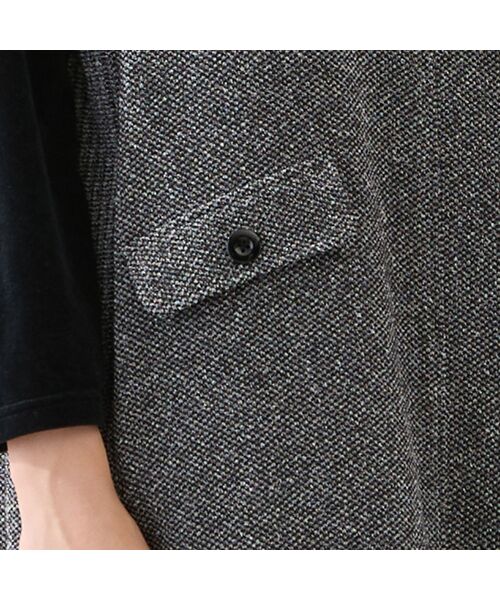 missel / ミゼール ミニ丈・ひざ丈ワンピース | 【3L/4Lサイズあり】ツイードニット ジャンパードレス | 詳細5