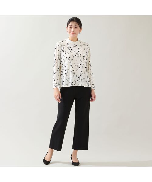 missel / ミゼール カットソー | 【日本製・3L/4Lサイズあり】花柄フロッキーカットソー | 詳細3