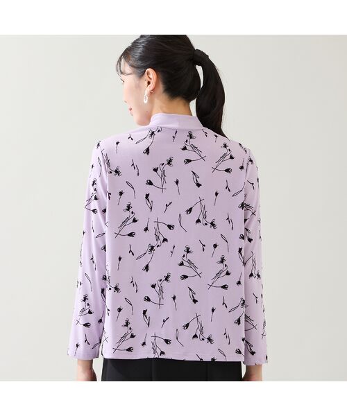 missel / ミゼール カットソー | 【日本製・3L/4Lサイズあり】花柄フロッキーカットソー | 詳細8