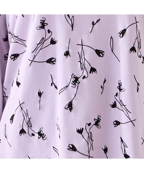 missel / ミゼール カットソー | 【日本製・3L/4Lサイズあり】花柄フロッキーカットソー | 詳細10