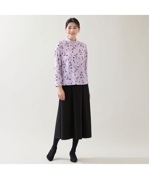 missel / ミゼール カットソー | 【日本製・3L/4Lサイズあり】花柄フロッキーカットソー | 詳細12