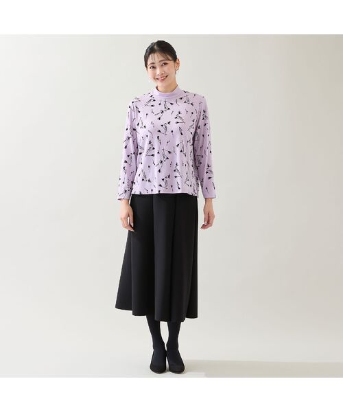 missel / ミゼール カットソー | 【日本製・3L/4Lサイズあり】花柄フロッキーカットソー | 詳細13