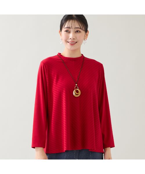missel / ミゼール カットソー | 【洗える】ワイドリブカットソー(レッド)