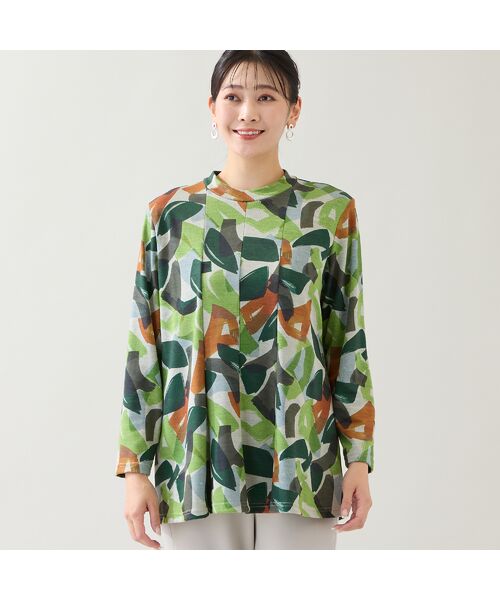 missel / ミゼール カットソー | 【洗える・日本製】ハケタッチプリントカットソー | 詳細2