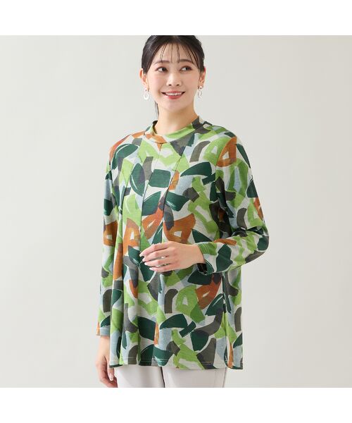 missel / ミゼール カットソー | 【洗える・日本製】ハケタッチプリントカットソー | 詳細3