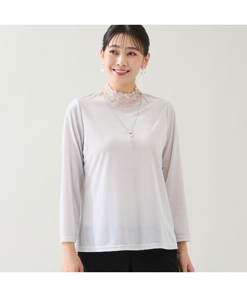 missel / ミゼール カットソー | 【洗える・日本製・3L/4Lサイズあり】シアーベロアカットソー | 詳細1