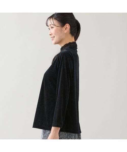 missel / ミゼール カットソー | 【洗える・日本製・3L/4Lサイズあり】シアーベロアカットソー | 詳細10