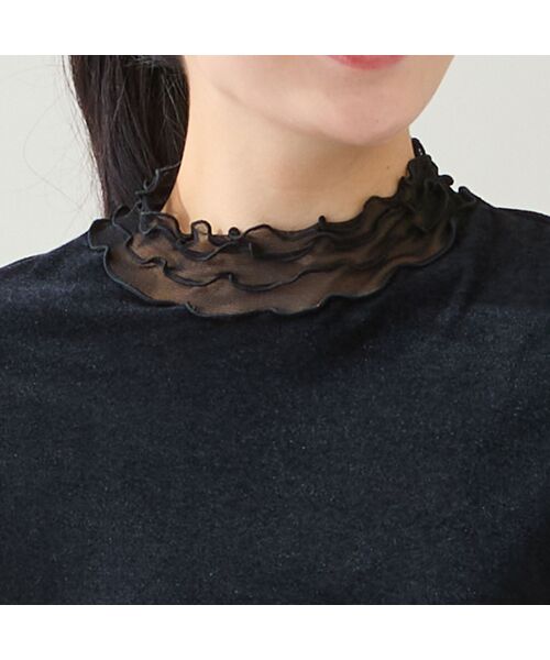 missel / ミゼール カットソー | 【洗える・日本製・3L/4Lサイズあり】シアーベロアカットソー | 詳細12