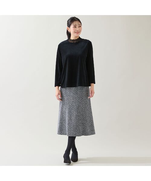 missel / ミゼール カットソー | 【洗える・日本製・3L/4Lサイズあり】シアーベロアカットソー | 詳細13