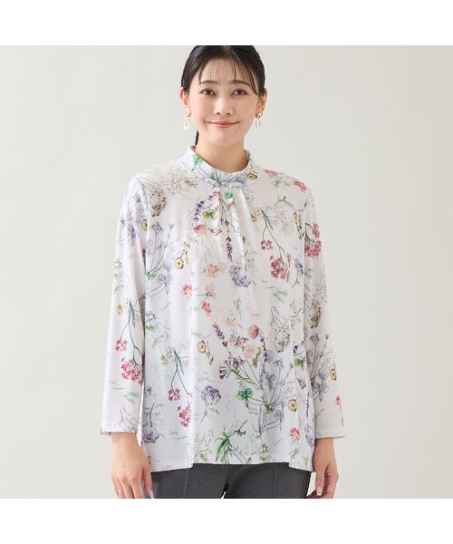 missel / ミゼール カットソー | 【洗える・日本製・3L/4Lサイズあり】ボタニカル柄カットソー | 詳細2