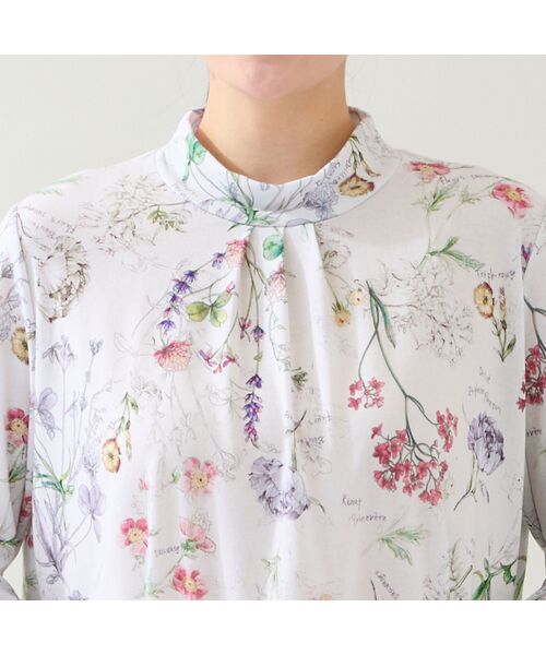 missel / ミゼール カットソー | 【洗える・日本製・3L/4Lサイズあり】ボタニカル柄カットソー | 詳細3