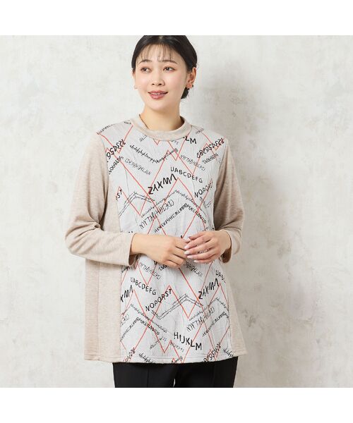 missel / ミゼール カットソー | 【洗える・3L/4Lサイズあり・日本製】ジャカードトップス | 詳細1