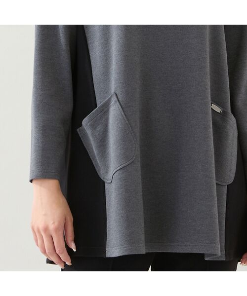 missel / ミゼール カットソー | 【保温性・洗える・3L/4Lサイズあり】バイカラーチュニック | 詳細3