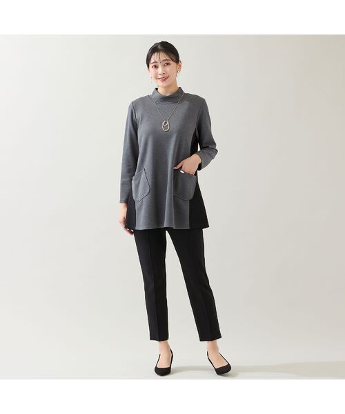 missel / ミゼール カットソー | 【保温性・洗える・3L/4Lサイズあり】バイカラーチュニック | 詳細6