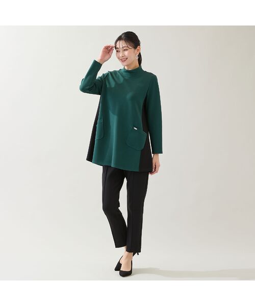 missel / ミゼール カットソー | 【保温性・洗える・3L/4Lサイズあり】バイカラーチュニック | 詳細15