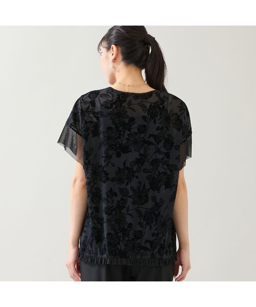 missel / ミゼール カットソー | 【洗える・日本製・3L/4Lサイズあり】花柄チュールプルオーバー | 詳細1