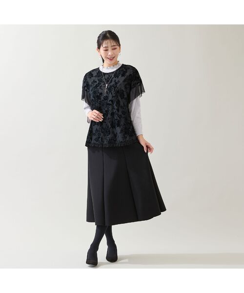 missel / ミゼール カットソー | 【洗える・日本製・3L/4Lサイズあり】花柄チュールプルオーバー | 詳細10