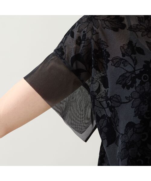 missel / ミゼール カットソー | 【洗える・日本製・3L/4Lサイズあり】花柄チュールプルオーバー | 詳細4